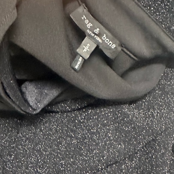 NEW Rag & Bone Lilith Metallic Blouse Top in Black - Size S - Picture 11 of 11